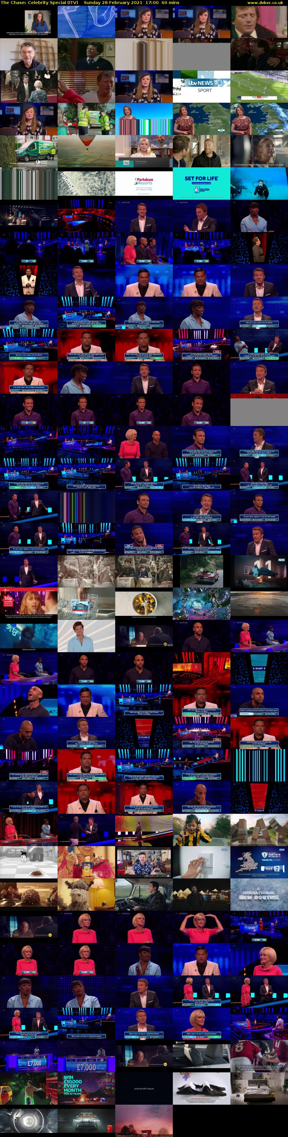 The Chase: Celebrity Special (ITV) Sunday 28 February 2021 17:00 - 18:00