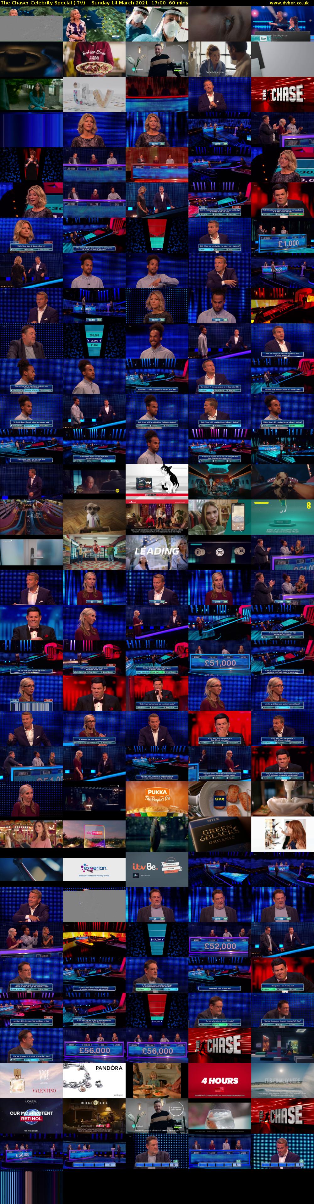 The Chase: Celebrity Special (ITV) Sunday 14 March 2021 17:00 - 18:00
