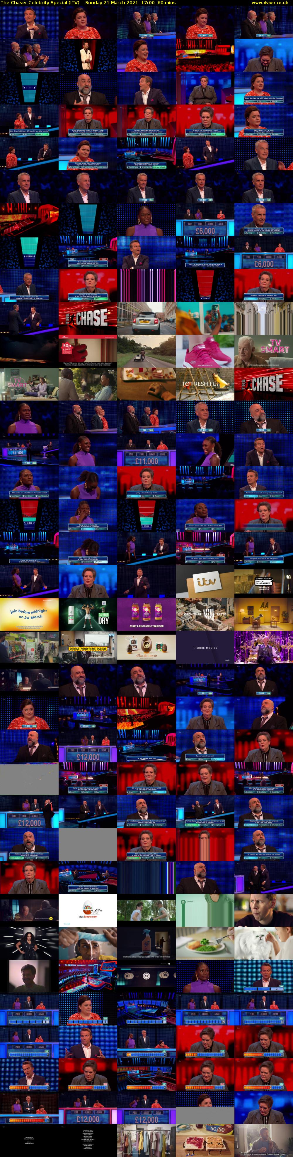 The Chase: Celebrity Special (ITV) Sunday 21 March 2021 17:00 - 18:45