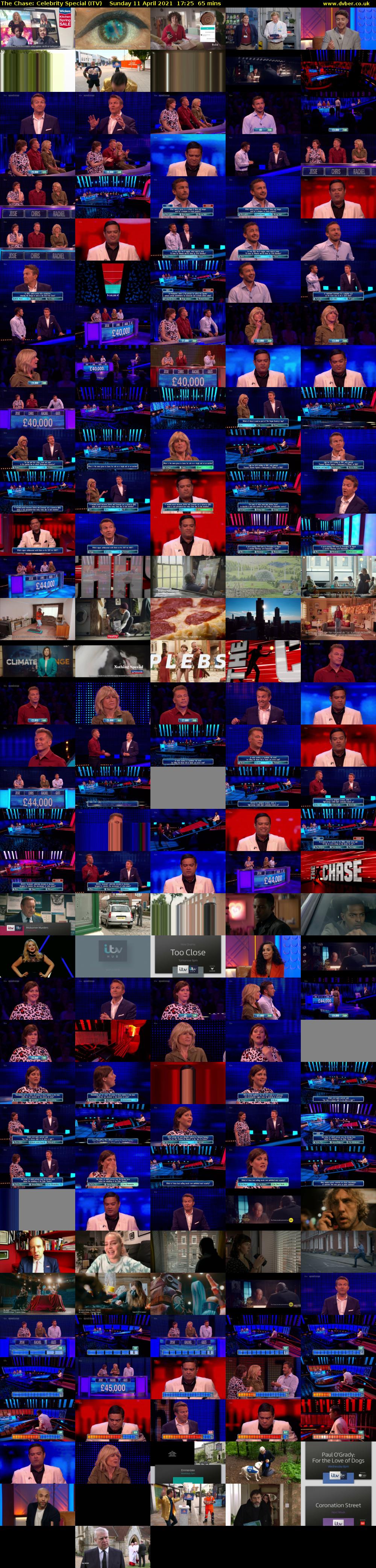 The Chase: Celebrity Special (ITV) Sunday 11 April 2021 17:25 - 18:30