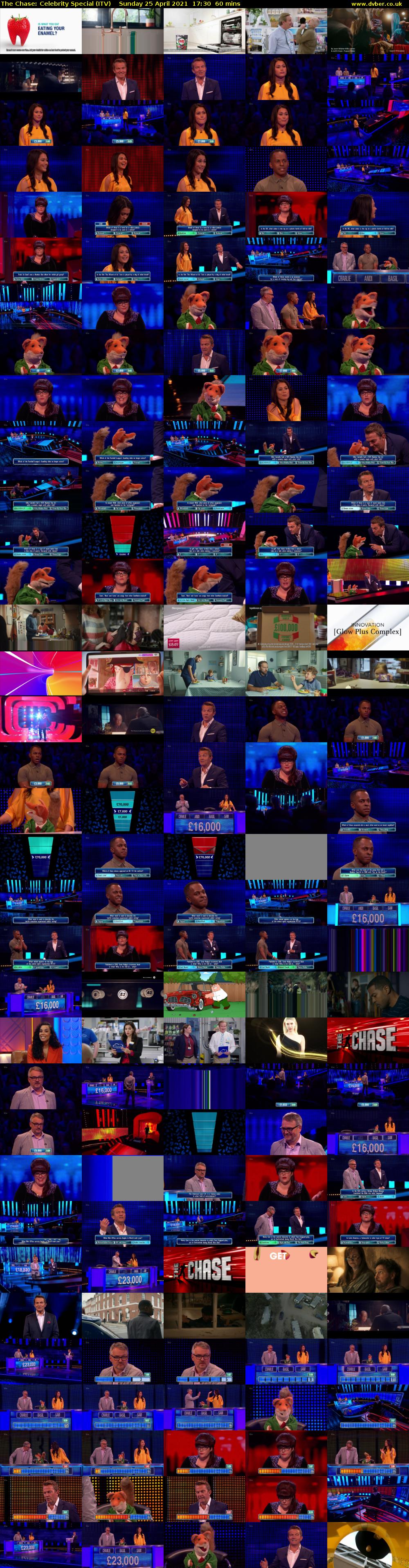 The Chase: Celebrity Special (ITV) Sunday 25 April 2021 17:30 - 18:30