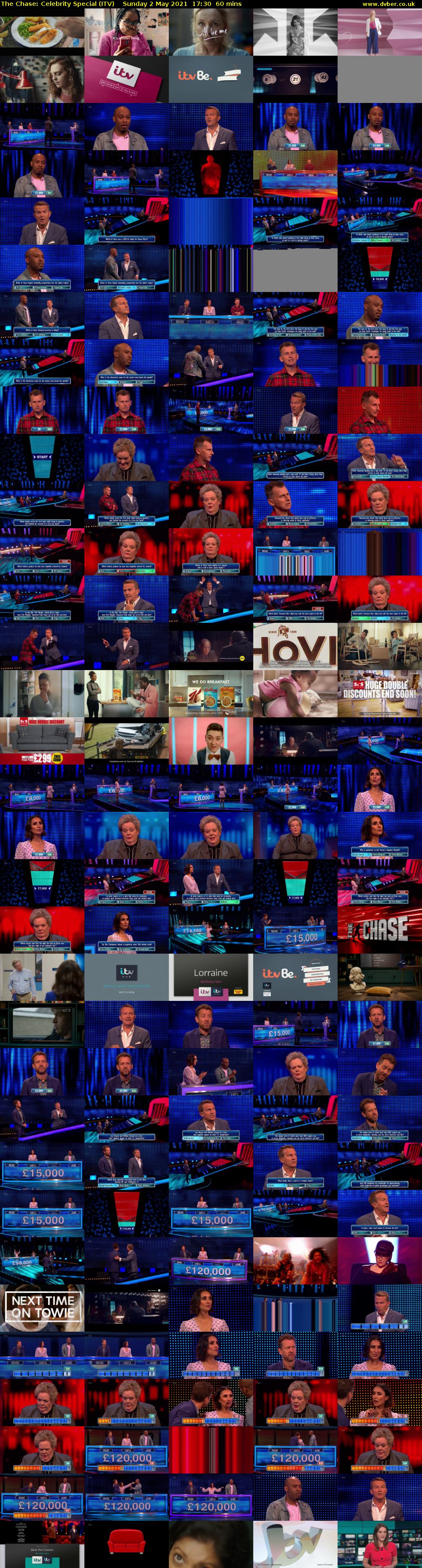 The Chase: Celebrity Special (ITV) Sunday 2 May 2021 17:30 - 18:30