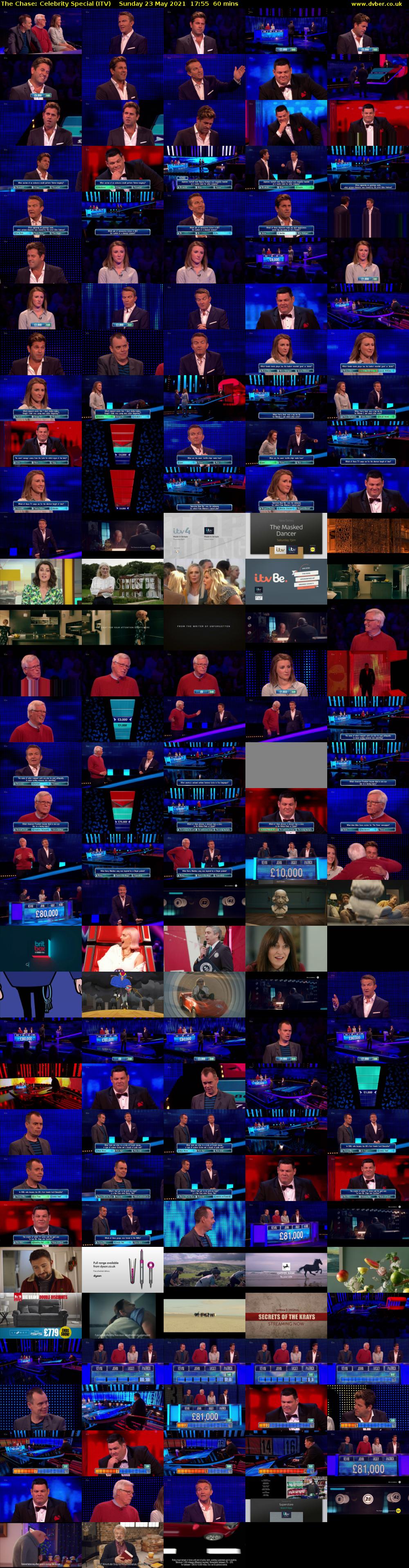 The Chase: Celebrity Special (ITV) Sunday 23 May 2021 17:55 - 18:55