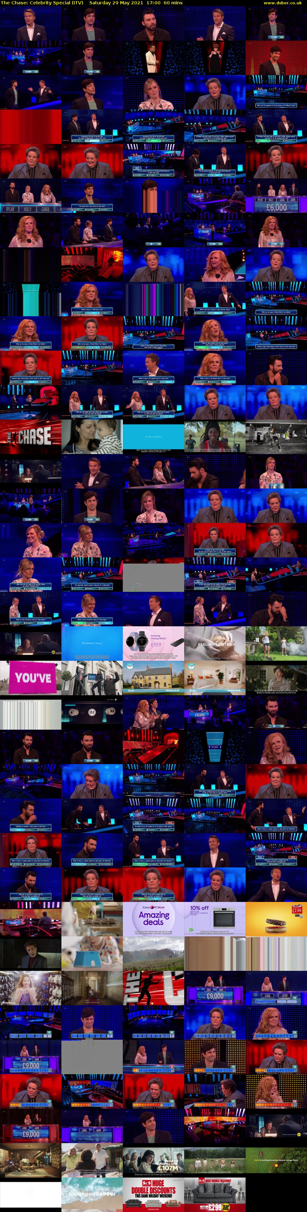 The Chase: Celebrity Special (ITV) Saturday 29 May 2021 17:00 - 18:00