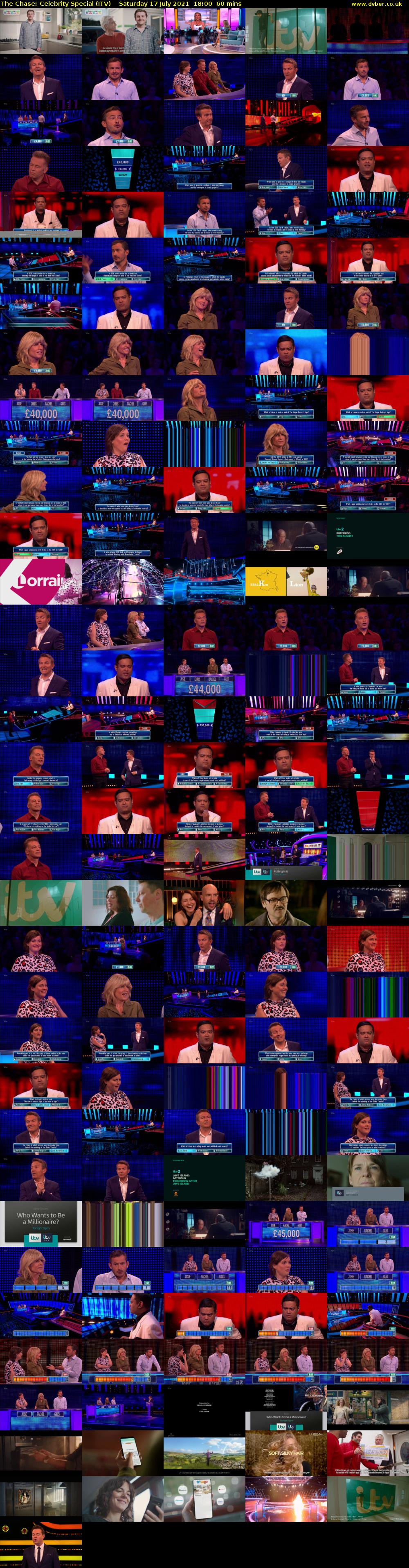 The Chase: Celebrity Special (ITV) Saturday 17 July 2021 18:00 - 19:00