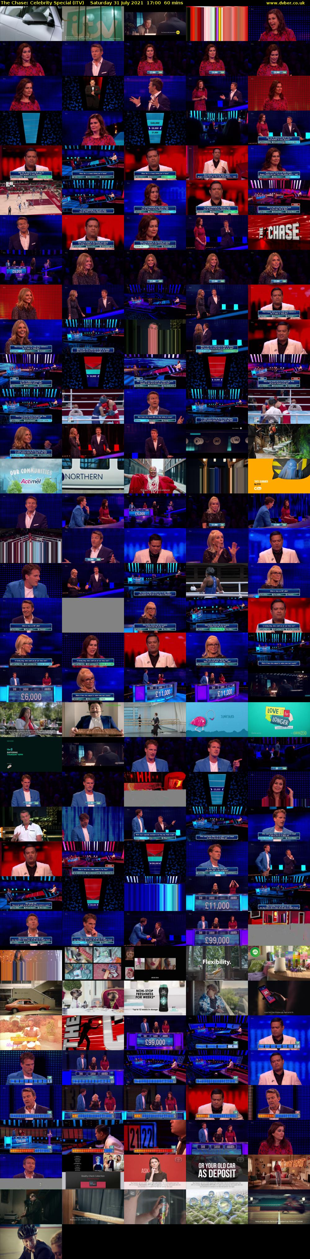 The Chase: Celebrity Special (ITV) Saturday 31 July 2021 17:00 - 18:00