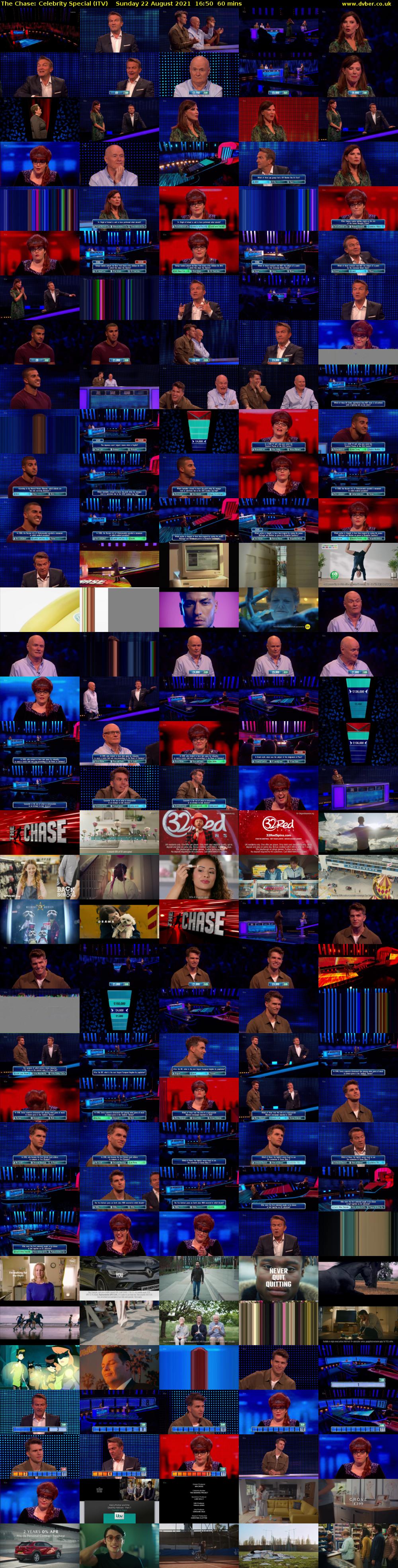 The Chase: Celebrity Special (ITV) Sunday 22 August 2021 16:50 - 17:50