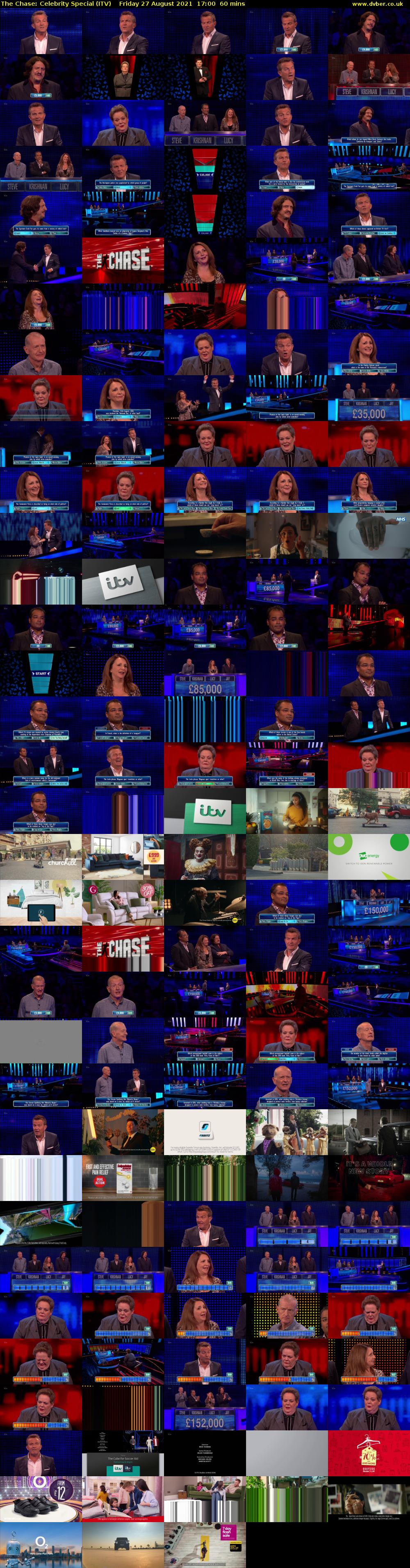 The Chase: Celebrity Special (ITV) Friday 27 August 2021 17:00 - 18:00