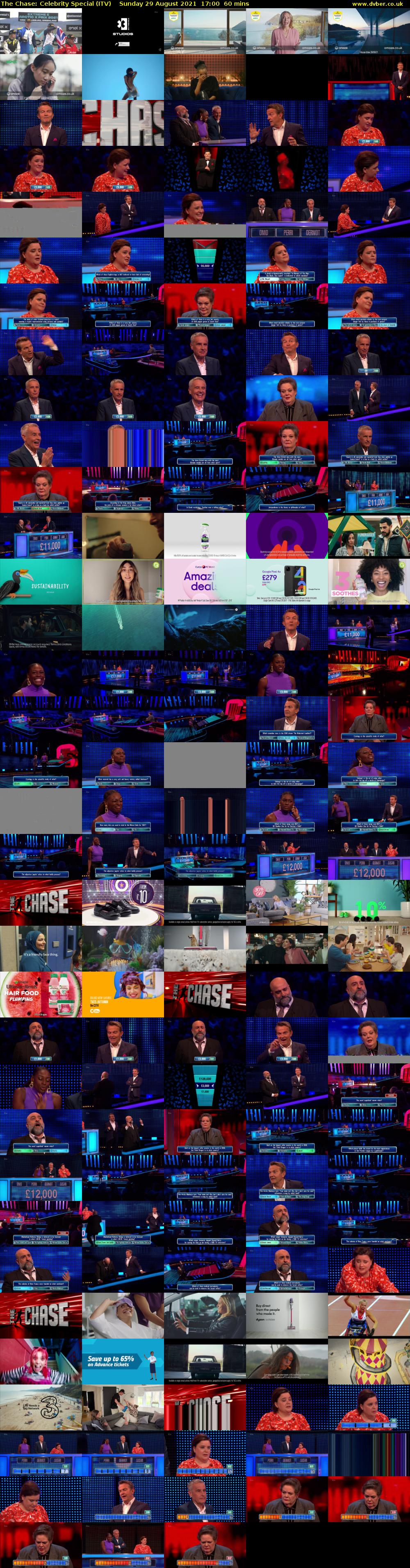The Chase: Celebrity Special (ITV) Sunday 29 August 2021 17:00 - 18:00