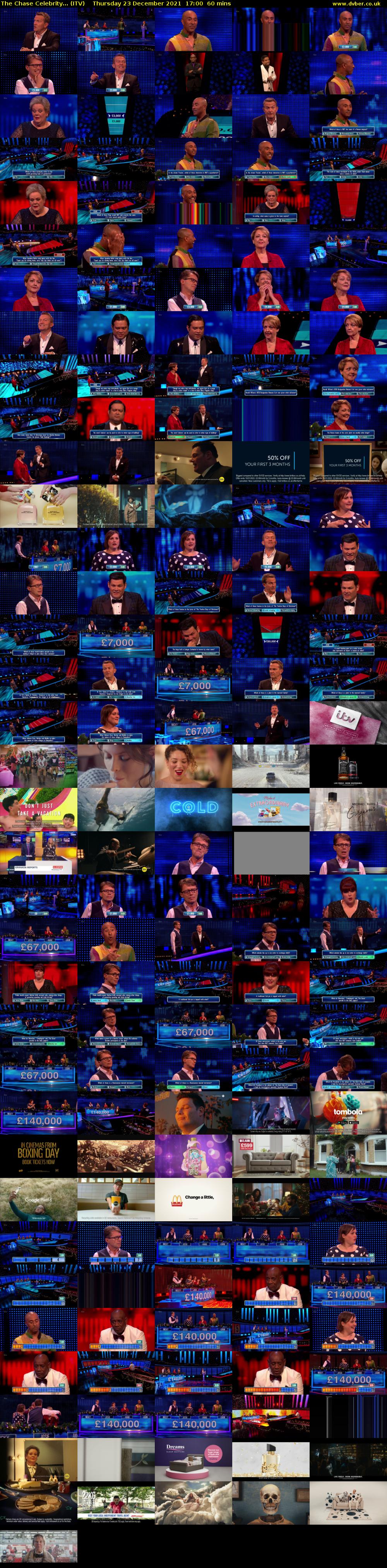 The Chase Celebrity... (ITV) Thursday 23 December 2021 17:00 - 18:00