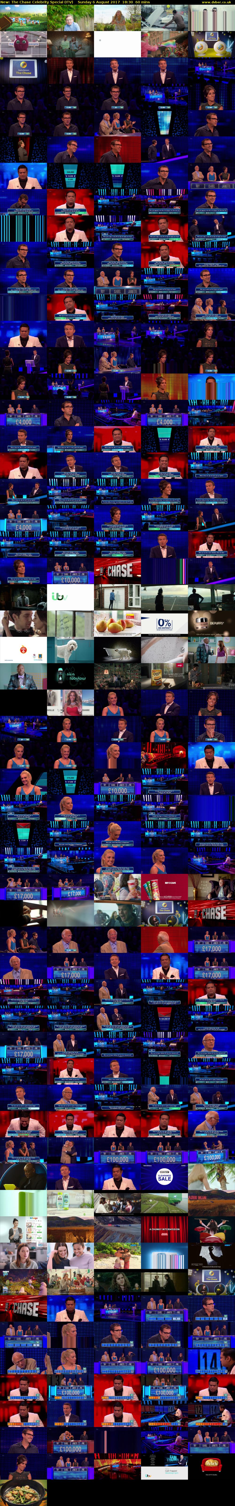 The Chase Celebrity Special (ITV) Sunday 6 August 2017 18:30 - 19:30