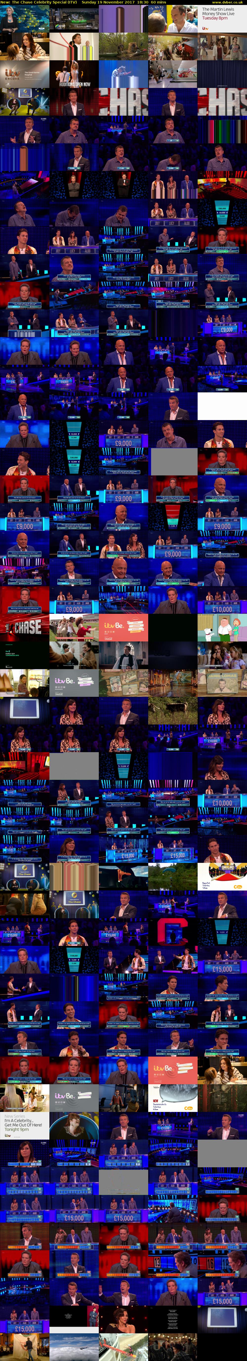The Chase Celebrity Special (ITV) Sunday 19 November 2017 18:30 - 19:30