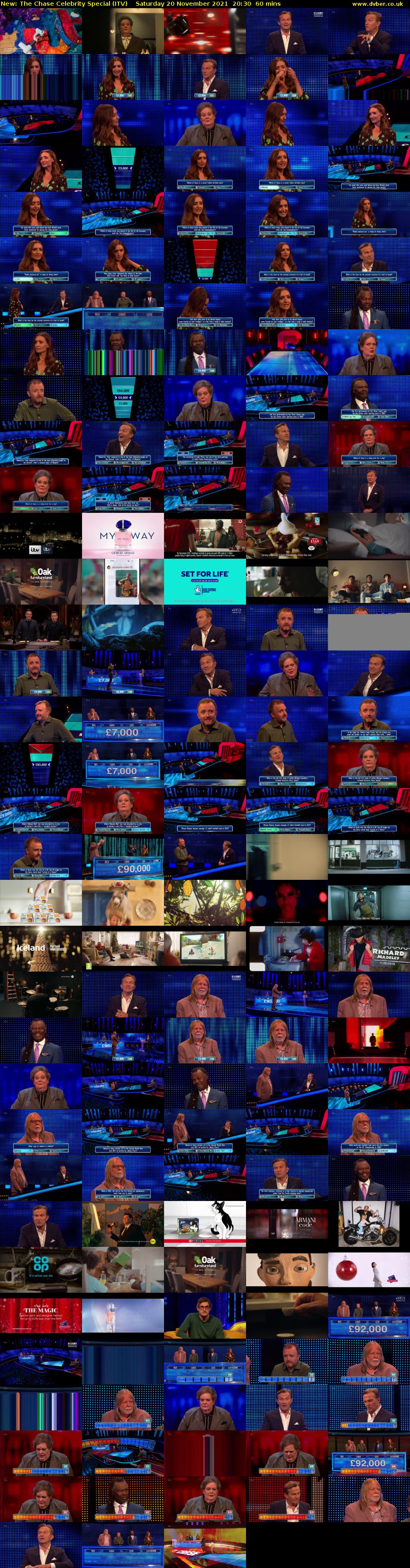 The Chase Celebrity Special (ITV) Saturday 20 November 2021 20:30 - 21:30