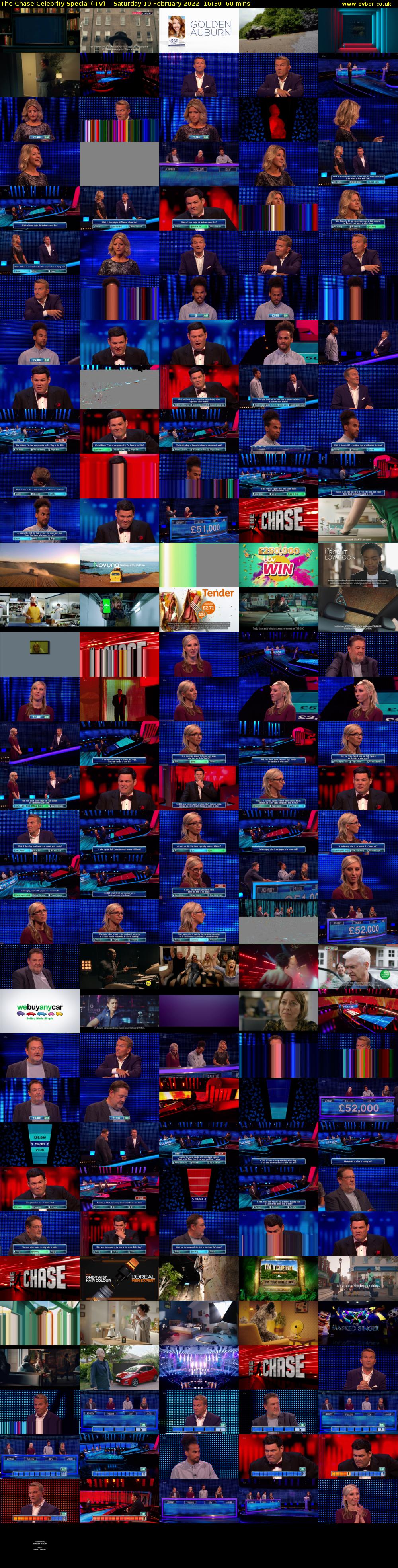 The Chase Celebrity Special (ITV) Saturday 19 February 2022 16:30 - 17:30