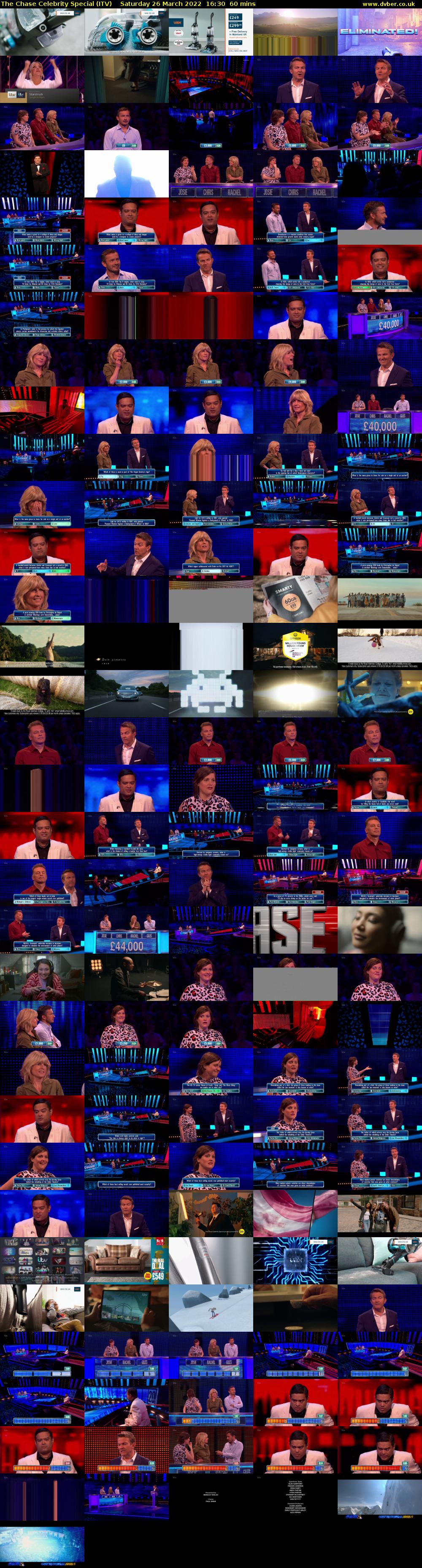 The Chase Celebrity Special (ITV) Saturday 26 March 2022 16:30 - 17:30