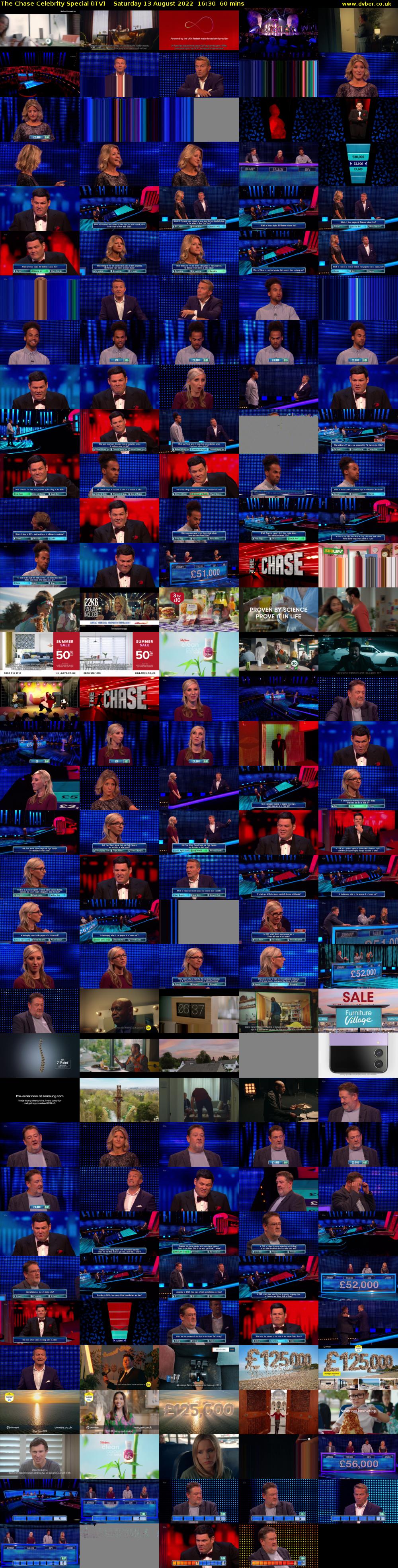 The Chase Celebrity Special (ITV) Saturday 13 August 2022 16:30 - 17:30