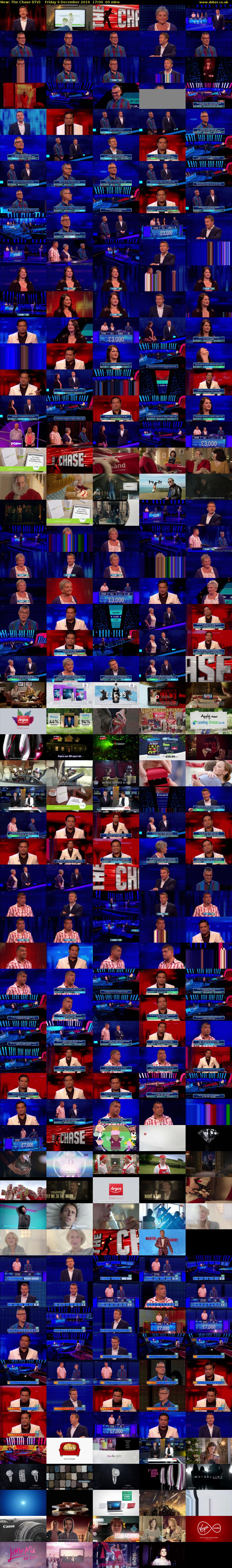 The Chase (ITV) Friday 9 December 2016 17:00 - 18:00