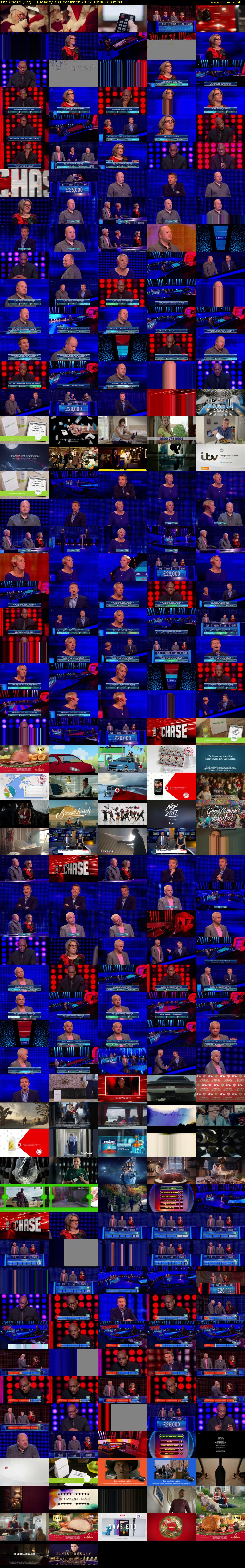 The Chase (ITV) Tuesday 20 December 2016 17:00 - 18:00