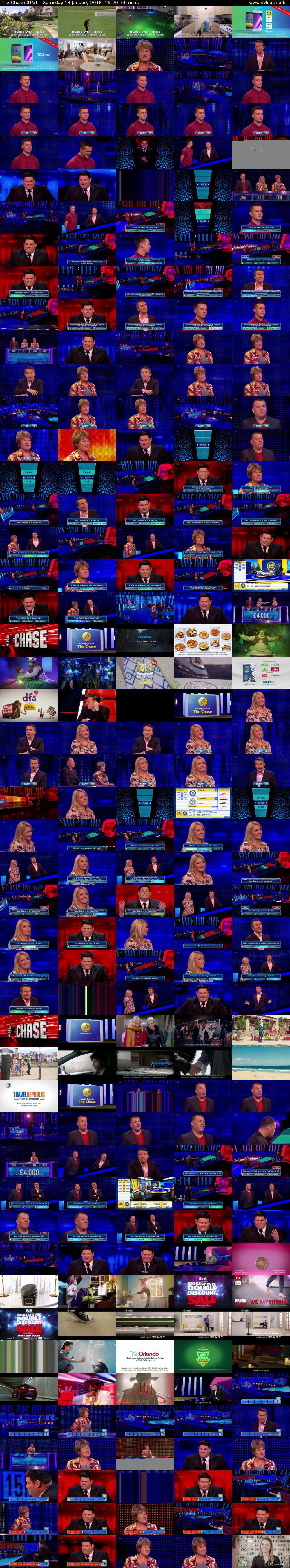 The Chase (ITV) Saturday 13 January 2018 16:20 - 17:20
