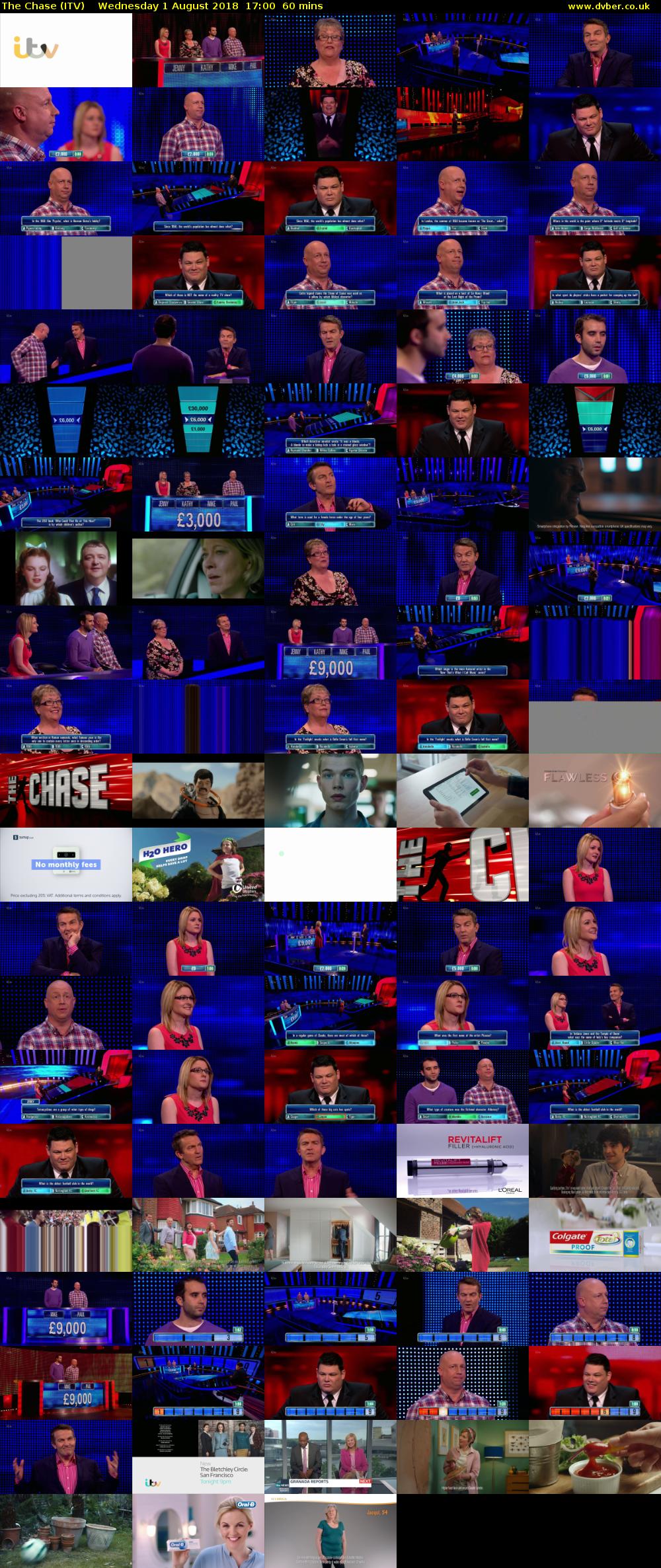 The Chase (ITV) Wednesday 1 August 2018 17:00 - 18:00