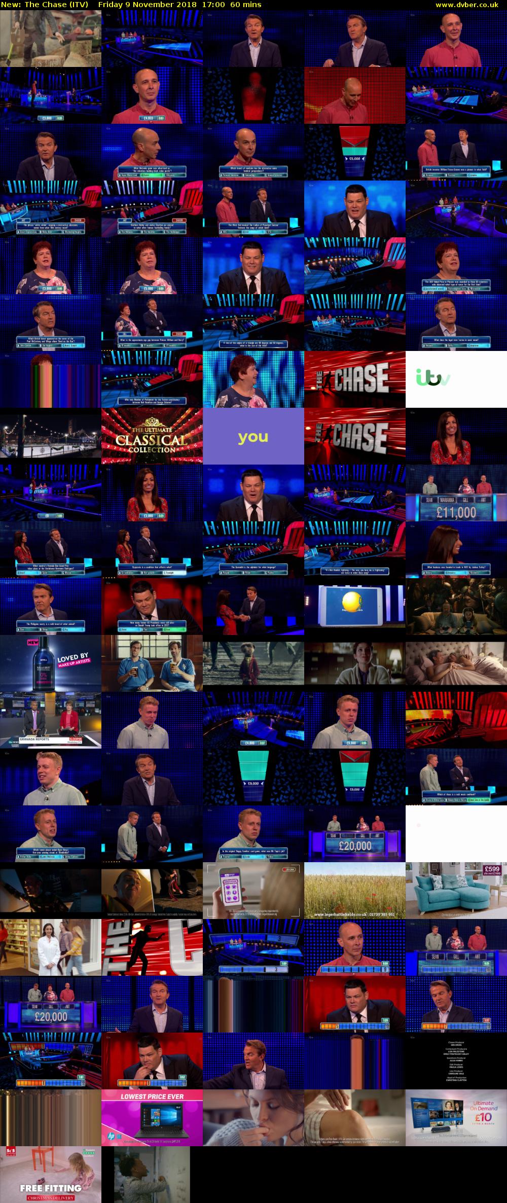 The Chase (ITV) Friday 9 November 2018 17:00 - 18:00