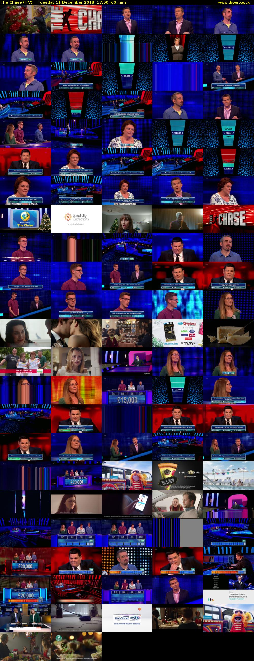 The Chase (ITV) Tuesday 11 December 2018 17:00 - 18:00