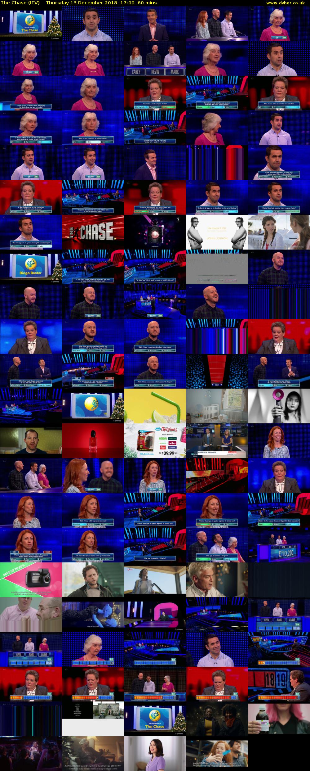 The Chase (ITV) Thursday 13 December 2018 17:00 - 18:00