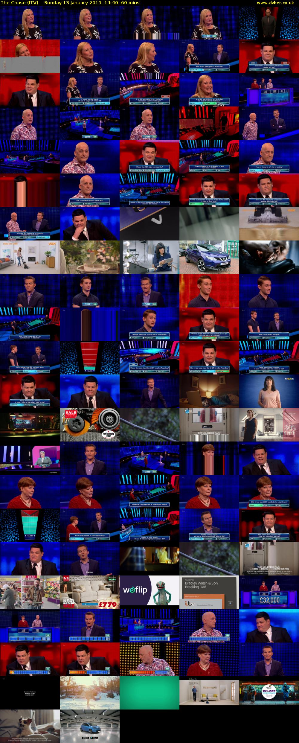 The Chase (ITV) Sunday 13 January 2019 14:40 - 15:40
