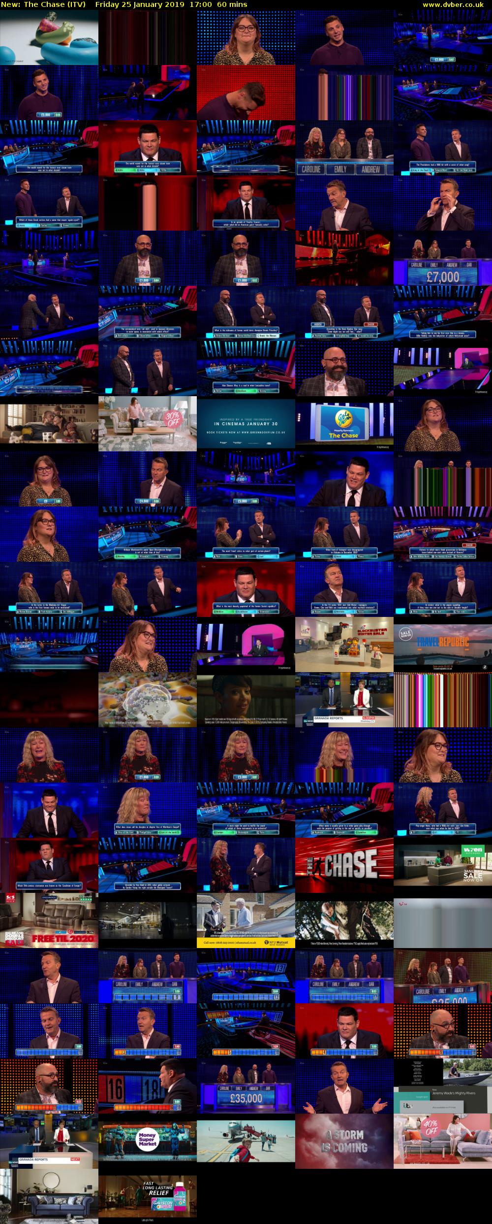 The Chase (ITV) Friday 25 January 2019 17:00 - 18:00