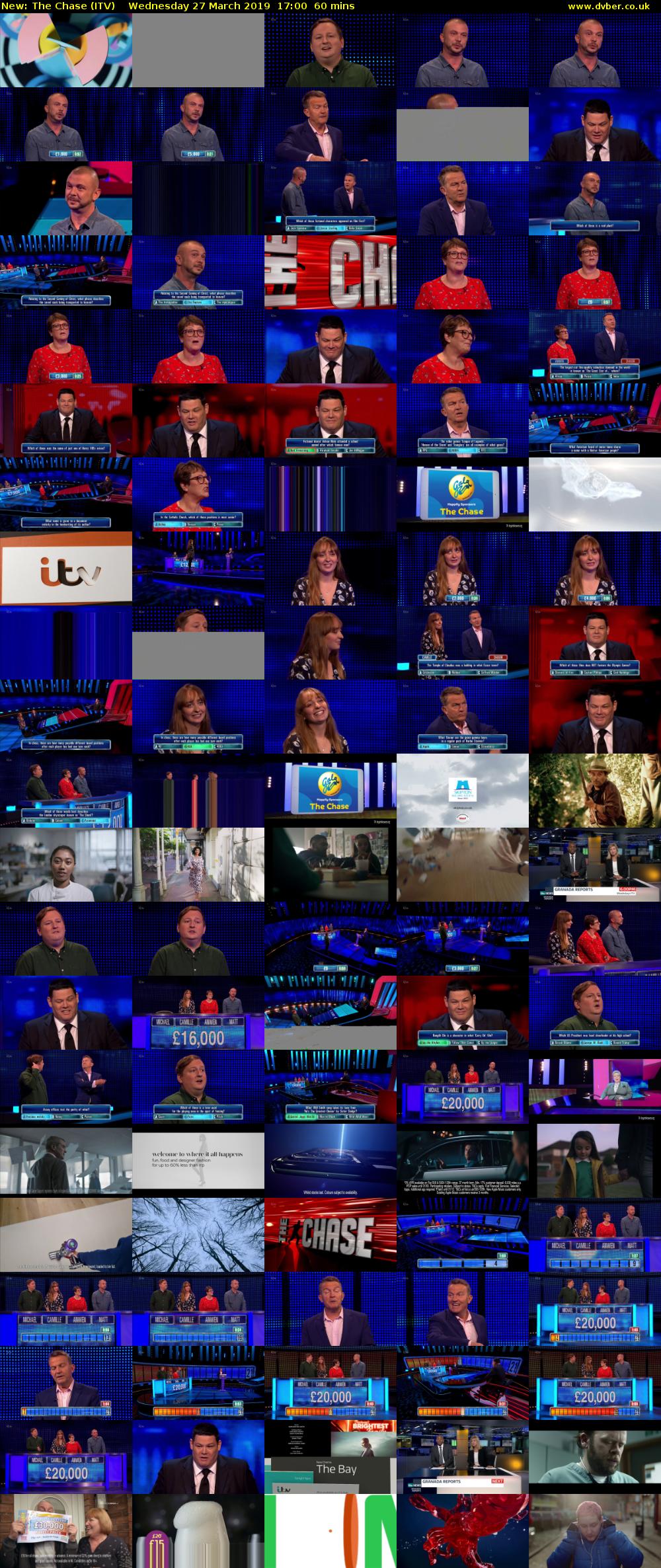 The Chase (ITV) Wednesday 27 March 2019 17:00 - 18:00