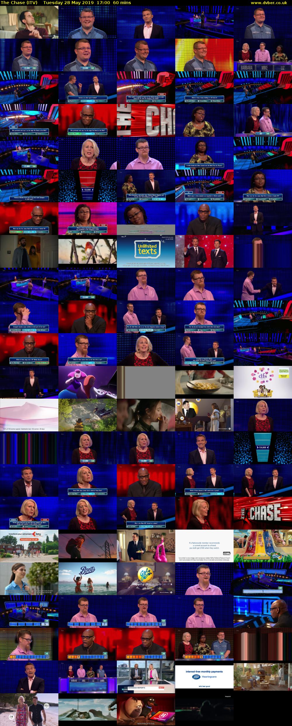 The Chase (ITV) Tuesday 28 May 2019 17:00 - 18:00