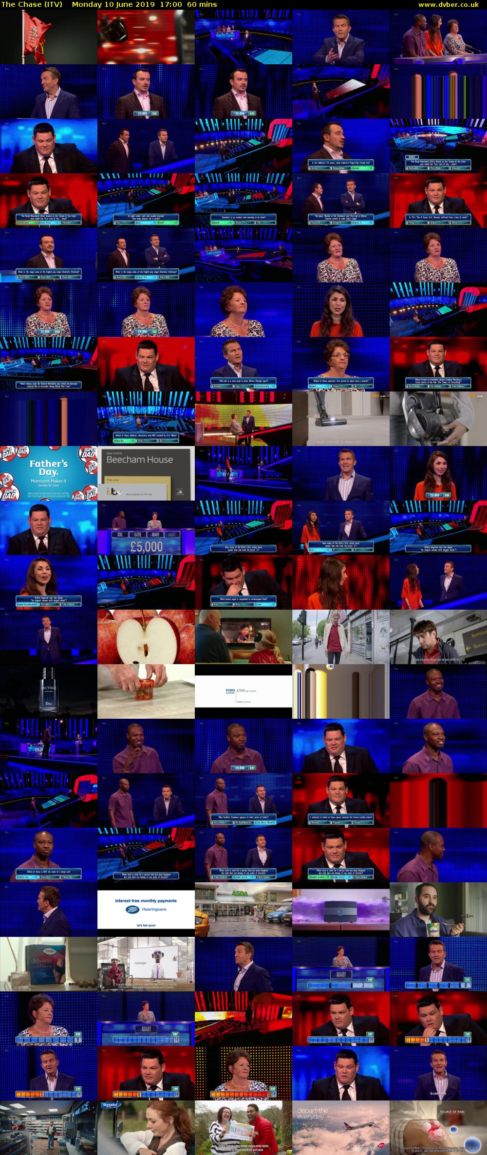 The Chase (ITV) Monday 10 June 2019 17:00 - 18:00