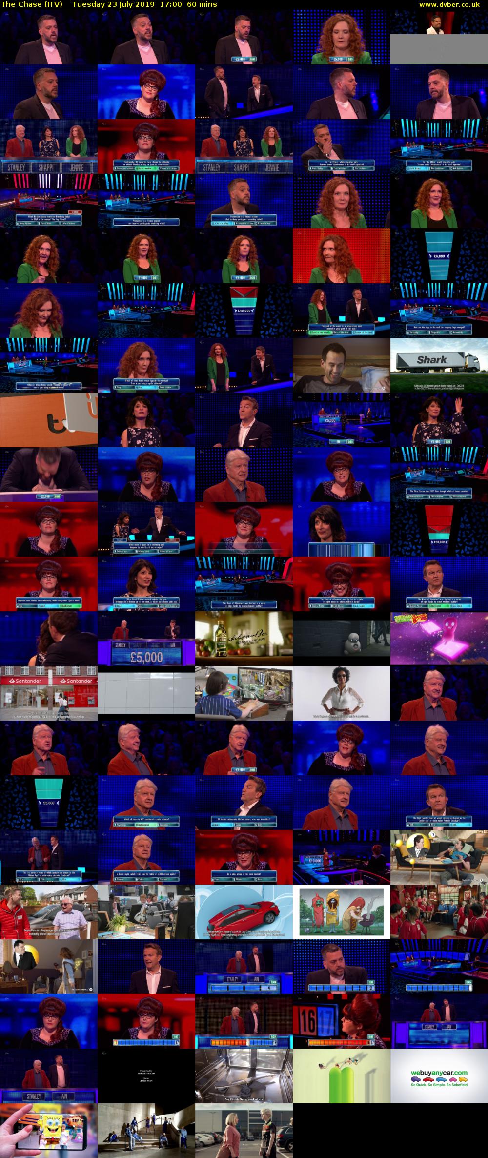 The Chase (ITV) Tuesday 23 July 2019 17:00 - 18:00