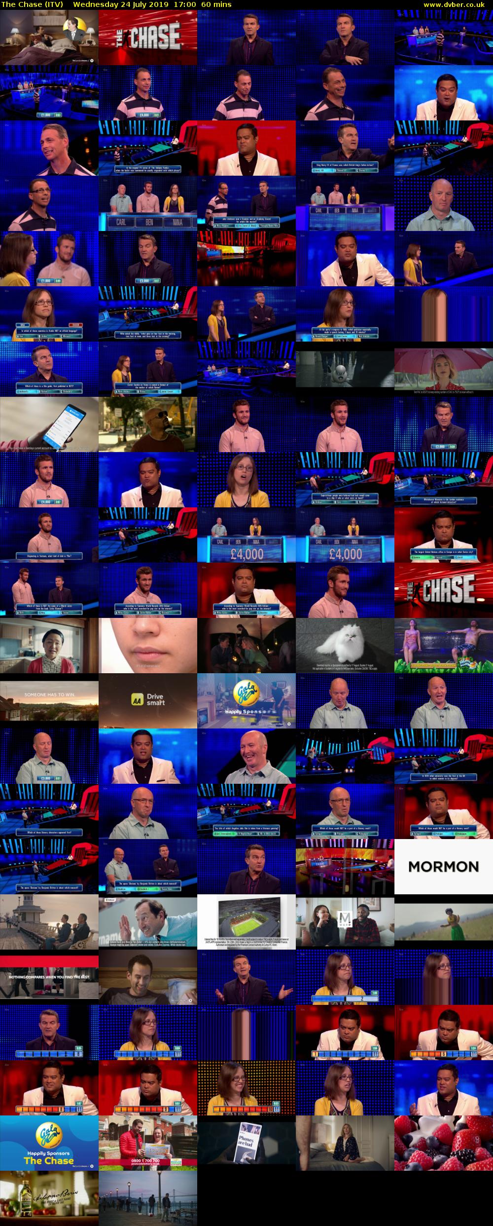 The Chase (ITV) Wednesday 24 July 2019 17:00 - 18:00