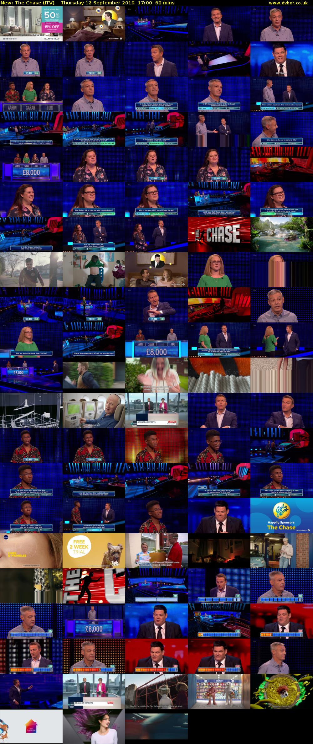 The Chase (ITV) Thursday 12 September 2019 17:00 - 18:00