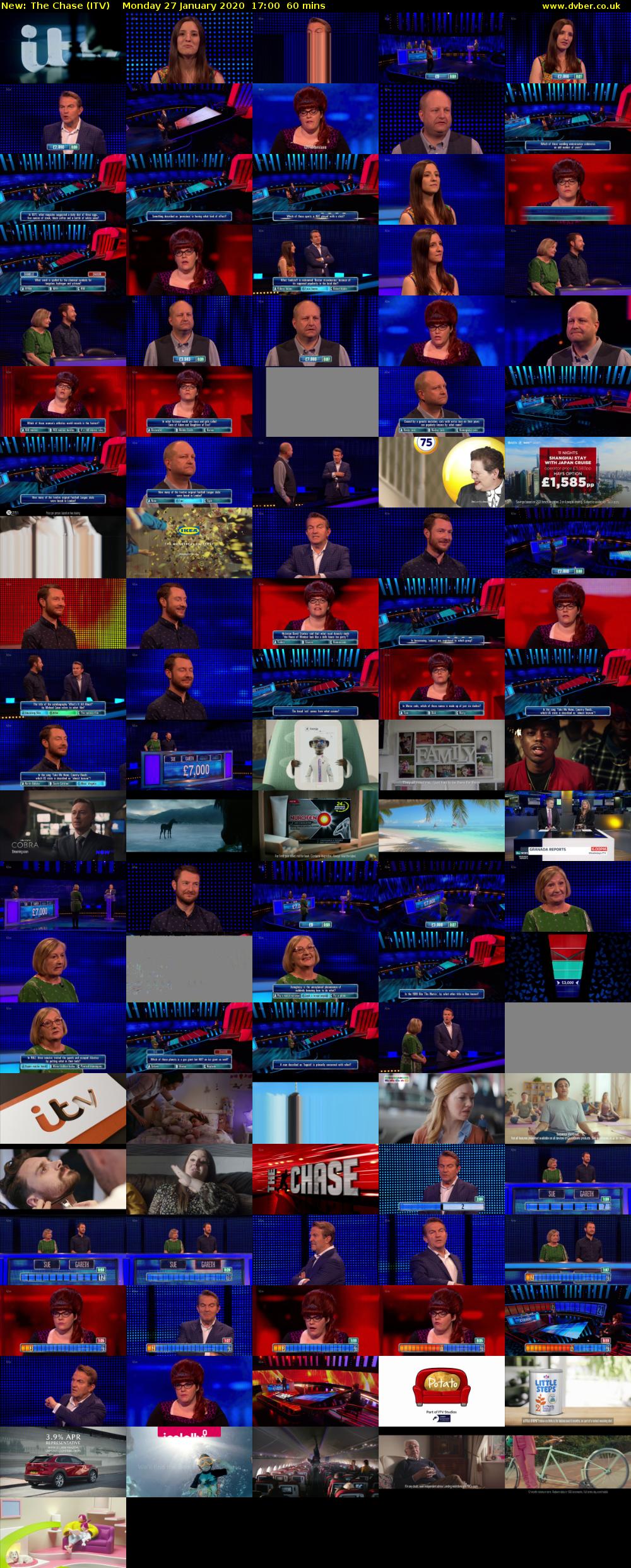 The Chase (ITV) Monday 27 January 2020 17:00 - 18:00