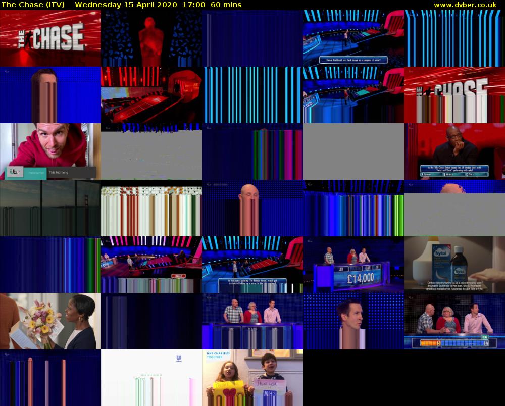 The Chase (ITV) Wednesday 15 April 2020 17:00 - 18:00