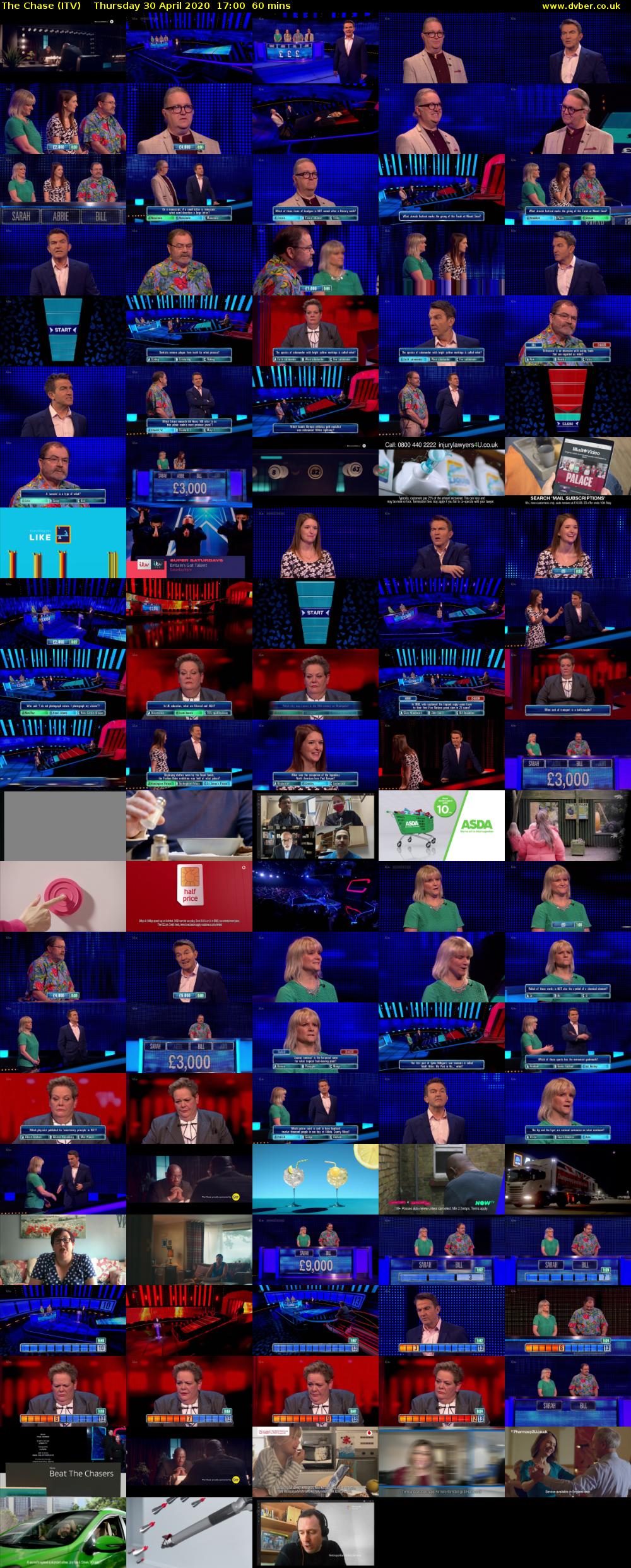 The Chase (ITV) Thursday 30 April 2020 17:00 - 18:00