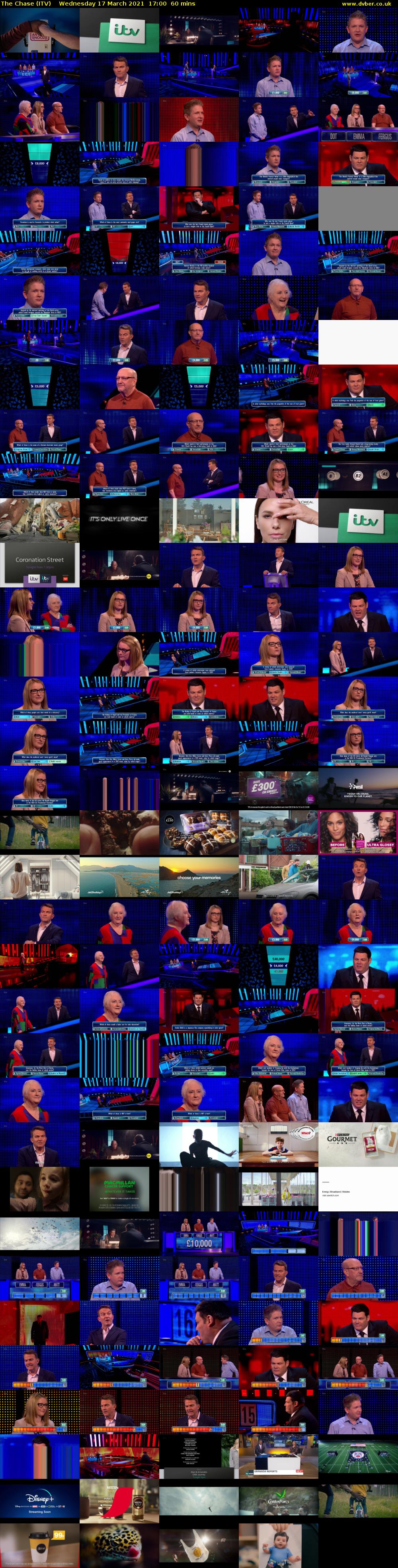 The Chase (ITV) Wednesday 17 March 2021 17:00 - 18:00