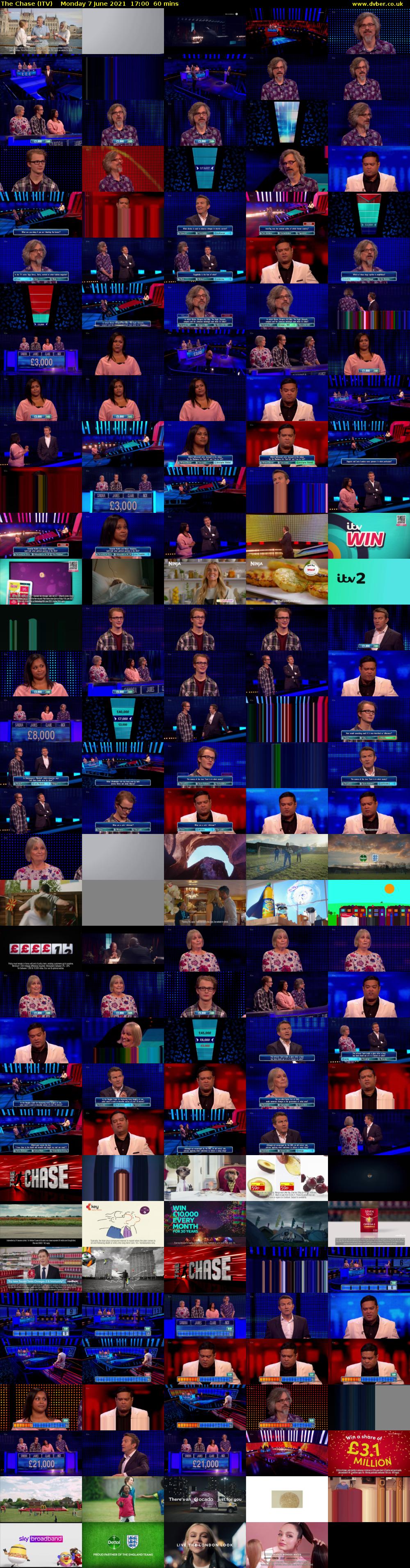 The Chase (ITV) Monday 7 June 2021 17:00 - 18:00