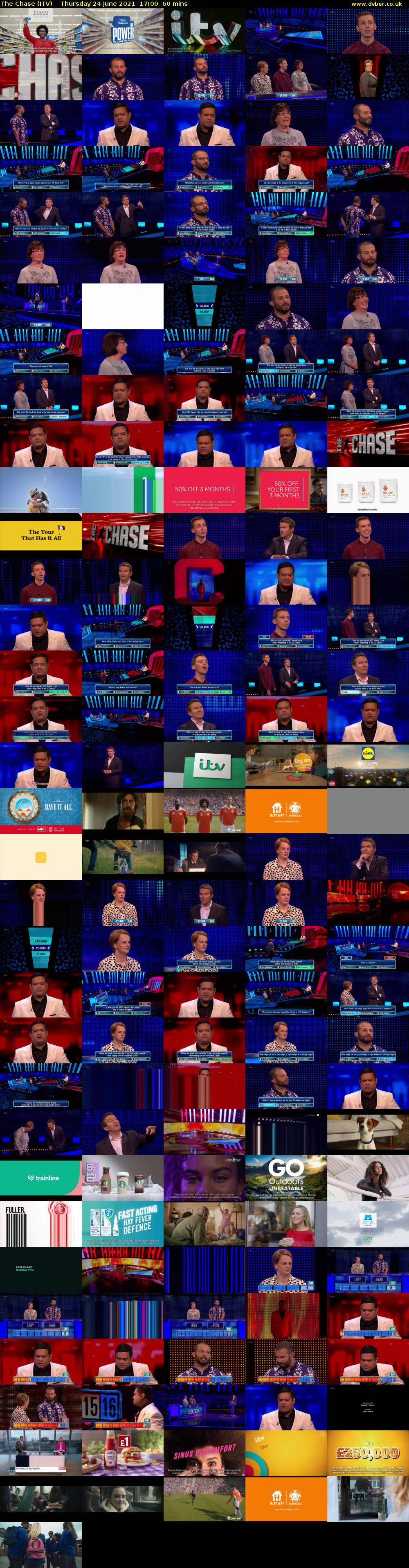 The Chase (ITV) Thursday 24 June 2021 17:00 - 18:00