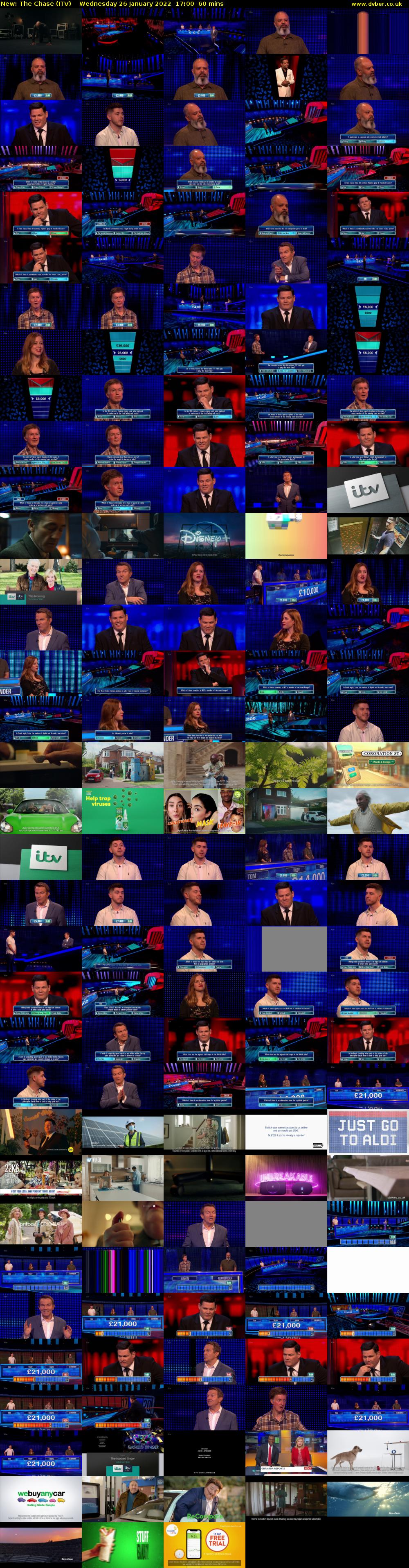 The Chase (ITV) Wednesday 26 January 2022 17:00 - 18:00