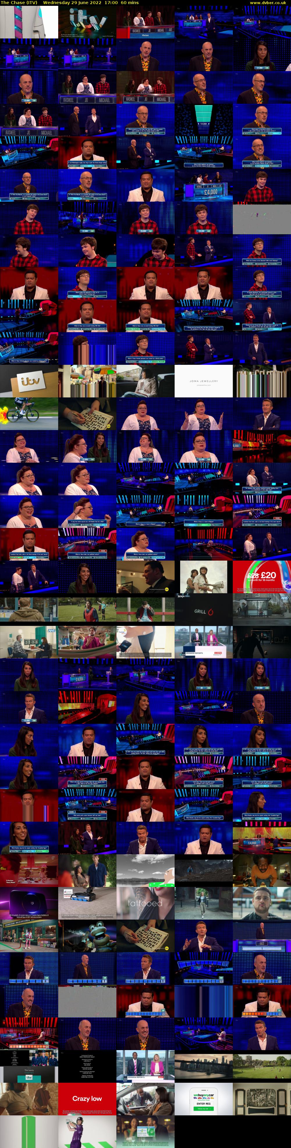The Chase (ITV) Wednesday 29 June 2022 17:00 - 18:00