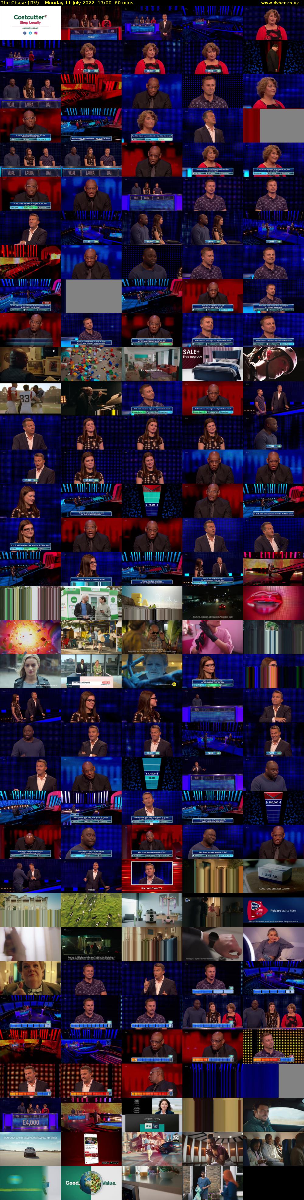The Chase (ITV) Monday 11 July 2022 17:00 - 18:00