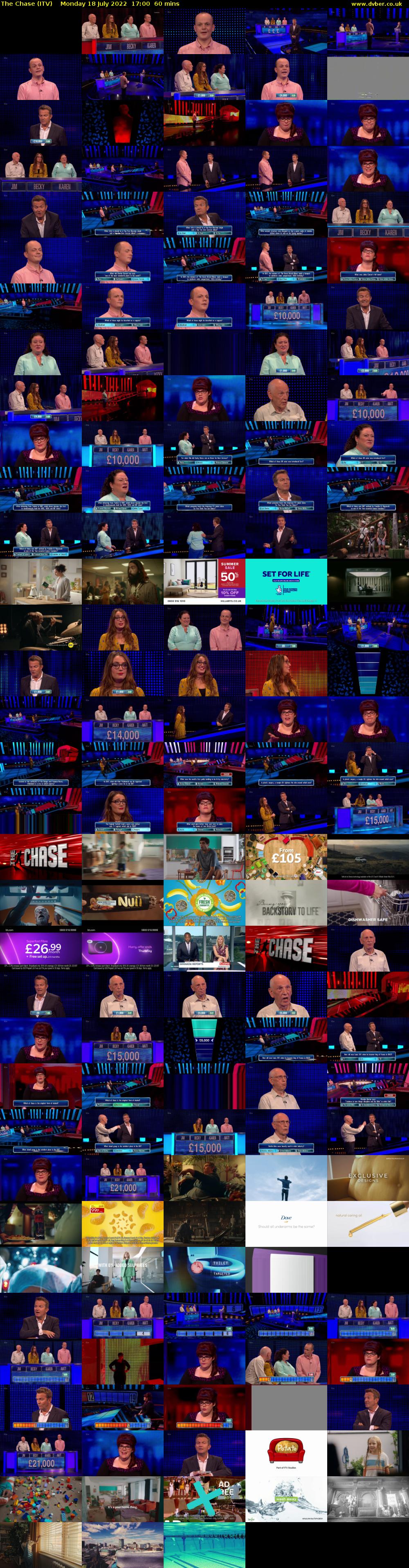 The Chase (ITV) Monday 18 July 2022 17:00 - 18:00