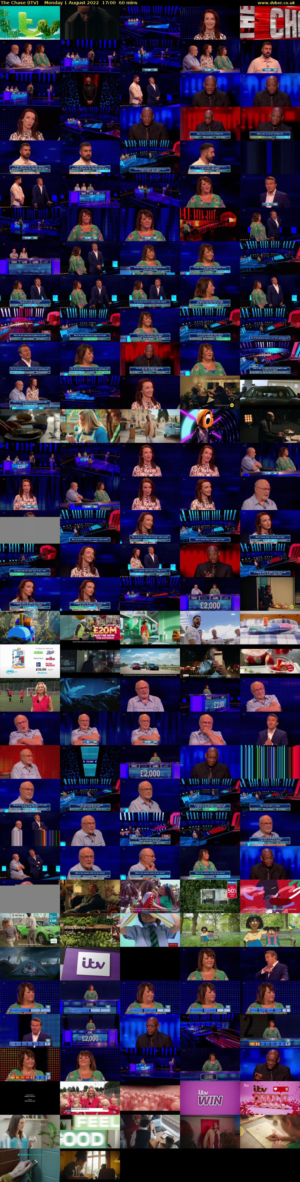 The Chase (ITV) Monday 1 August 2022 17:00 - 18:00