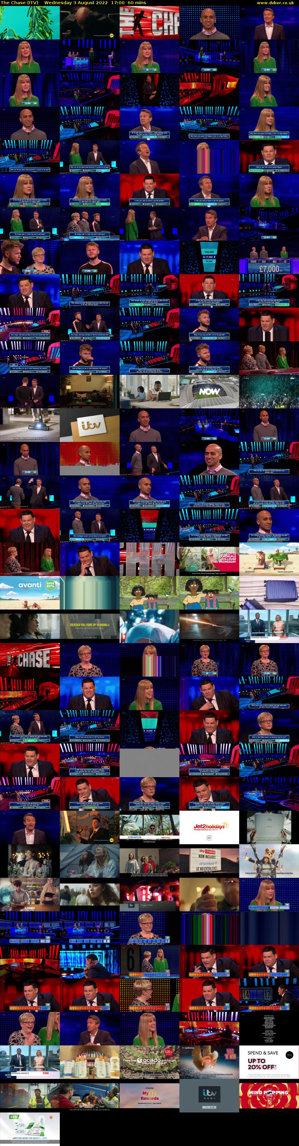 The Chase (ITV) Wednesday 3 August 2022 17:00 - 18:00