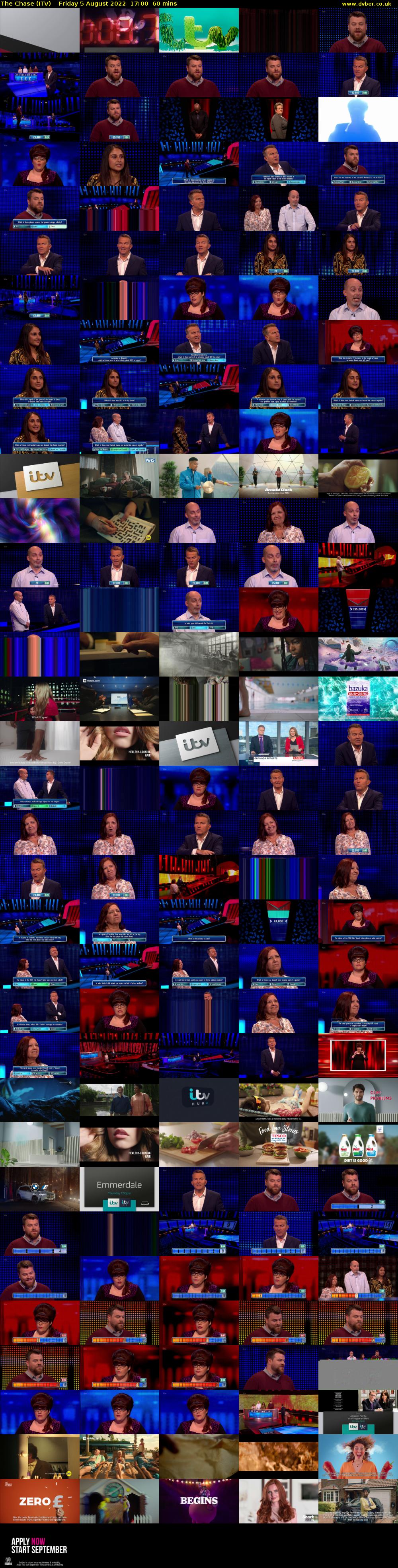 The Chase (ITV) Friday 5 August 2022 17:00 - 18:00