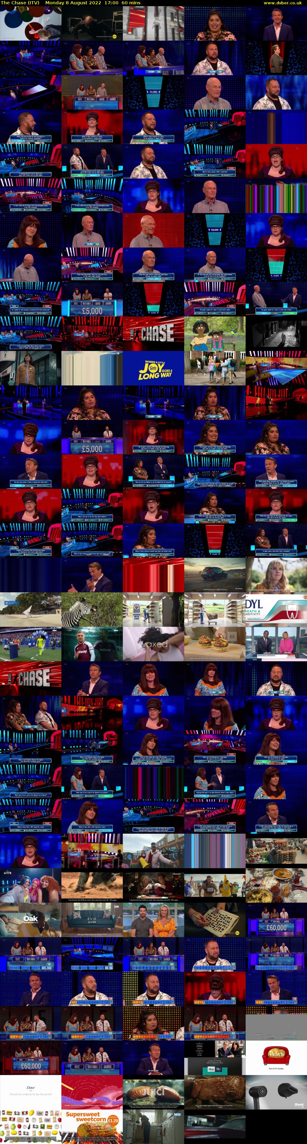 The Chase (ITV) Monday 8 August 2022 17:00 - 18:00
