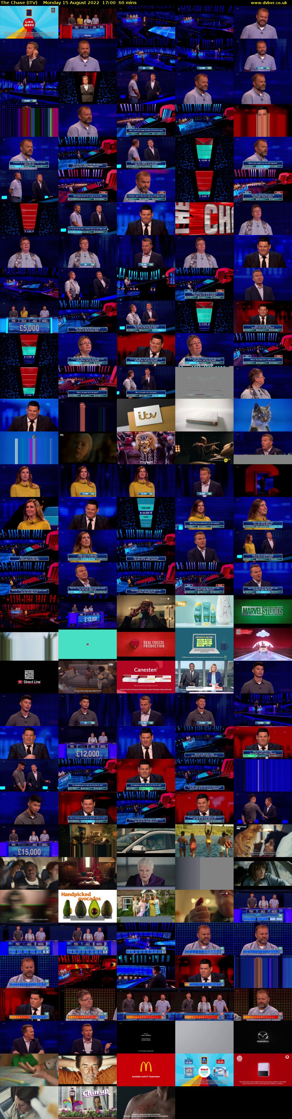 The Chase (ITV) Monday 15 August 2022 17:00 - 18:00